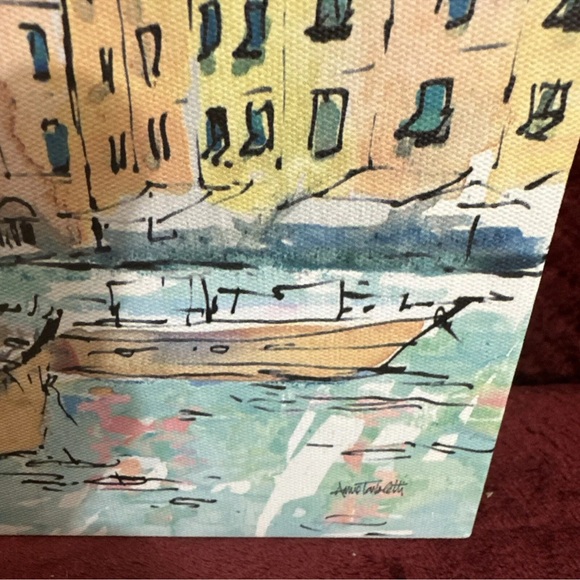 Epic Graffiti 'Portofino l' by Anne Tavoletti, Giclee Canvas Wall Art - Picture 2 of 7